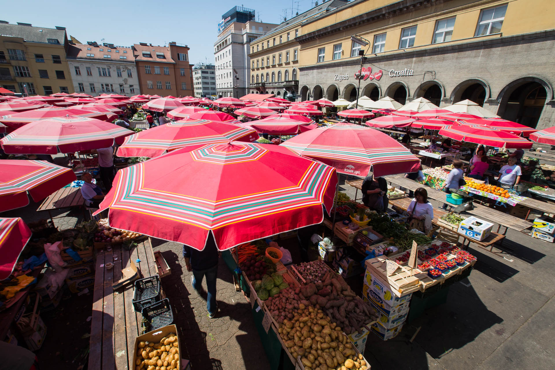 Dolac, market, Zagreb, centre