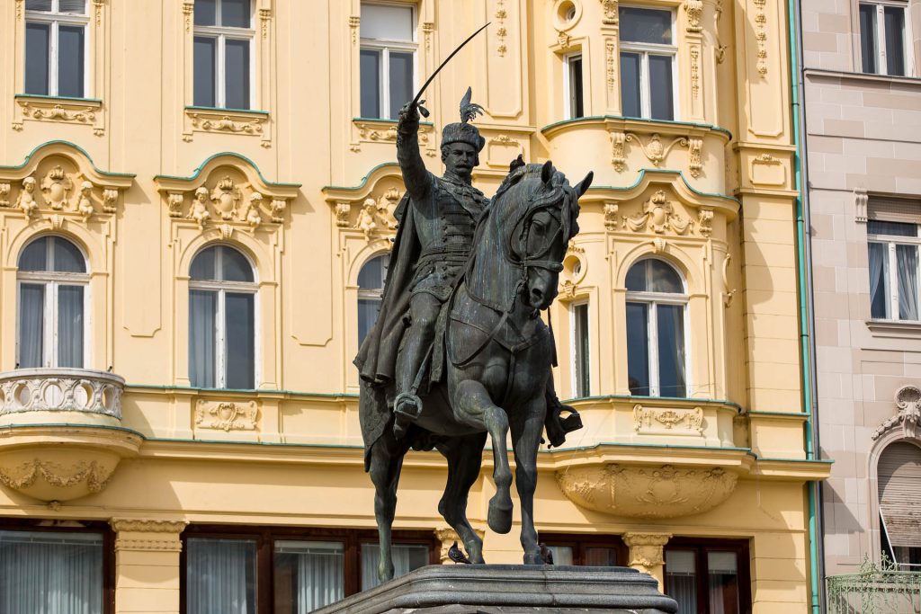 Just Zagreb, main square, ban Jelacic