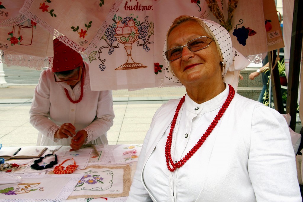 A woman in traditional wares
