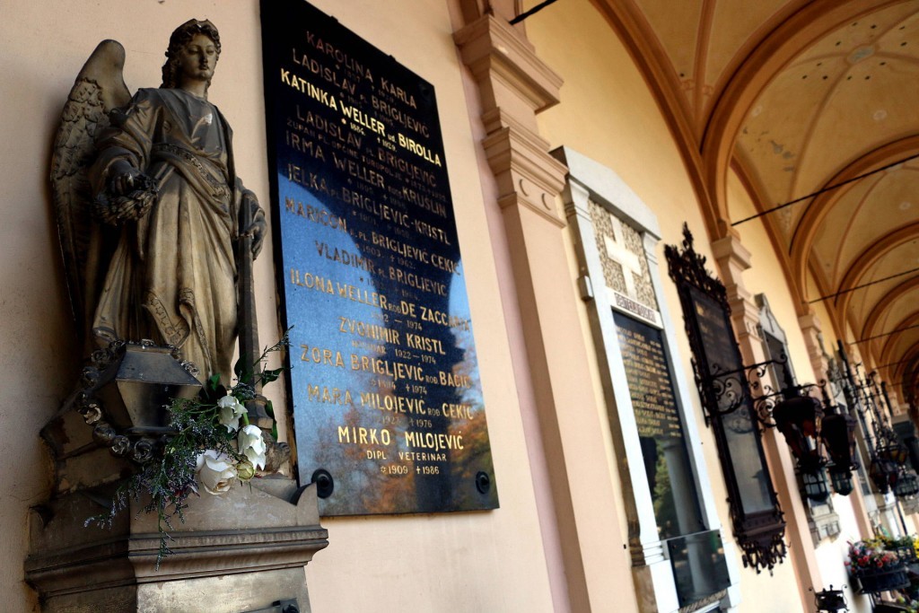 Tombstones in the arcades